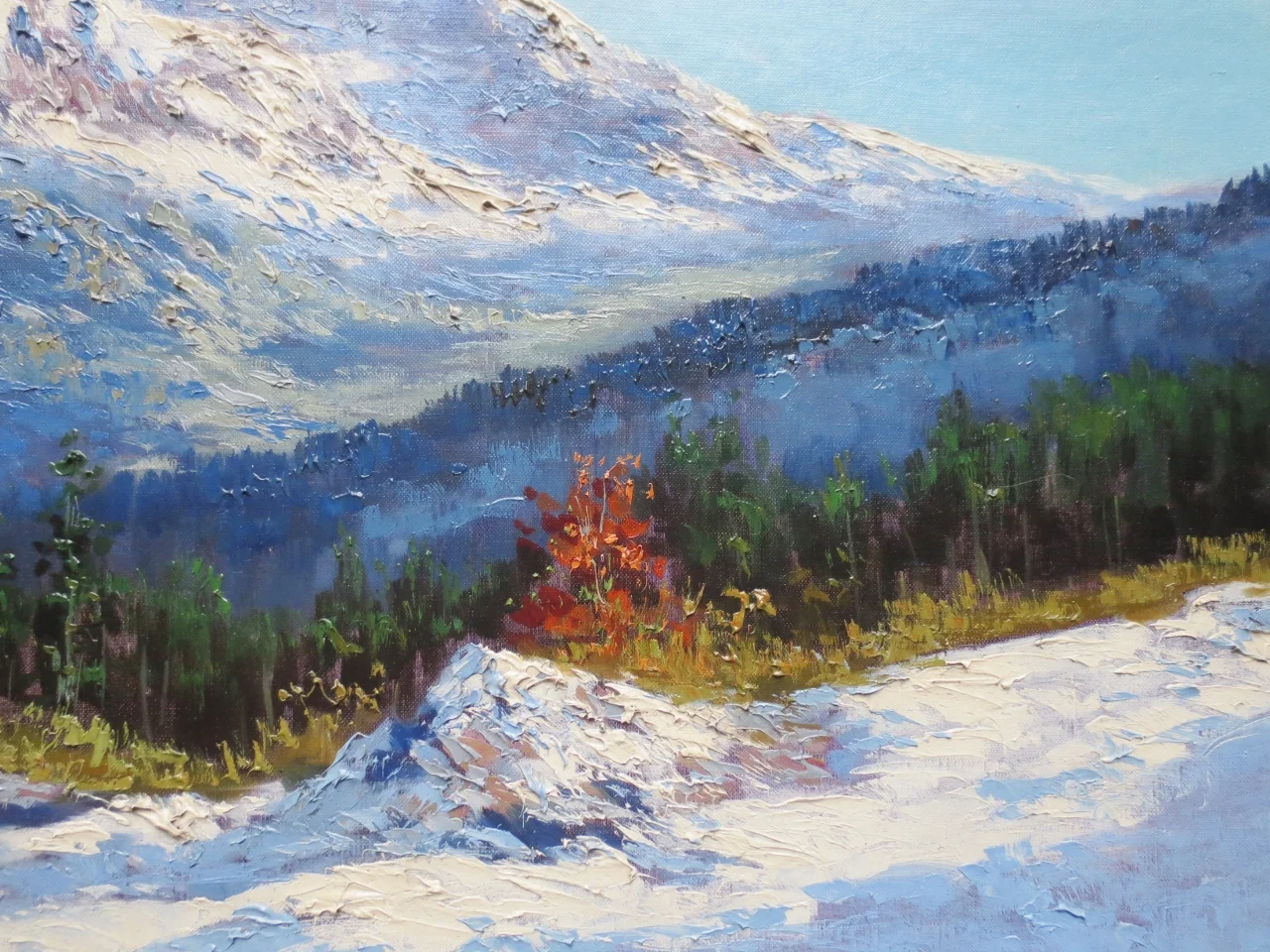 Paysage des Alpes, signé De Biasy.