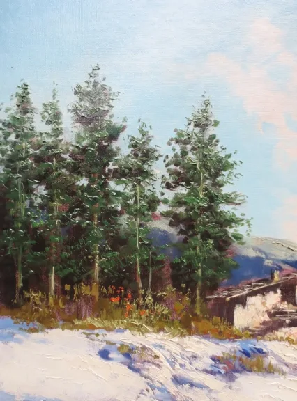 LANDSCHAP gesigneerd De Biasy.