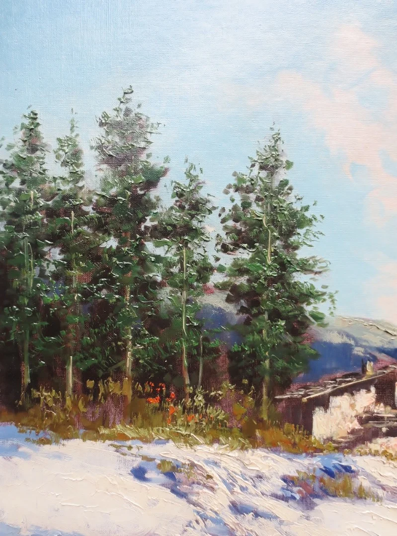 Paysage des Alpes, signé De Biasy.