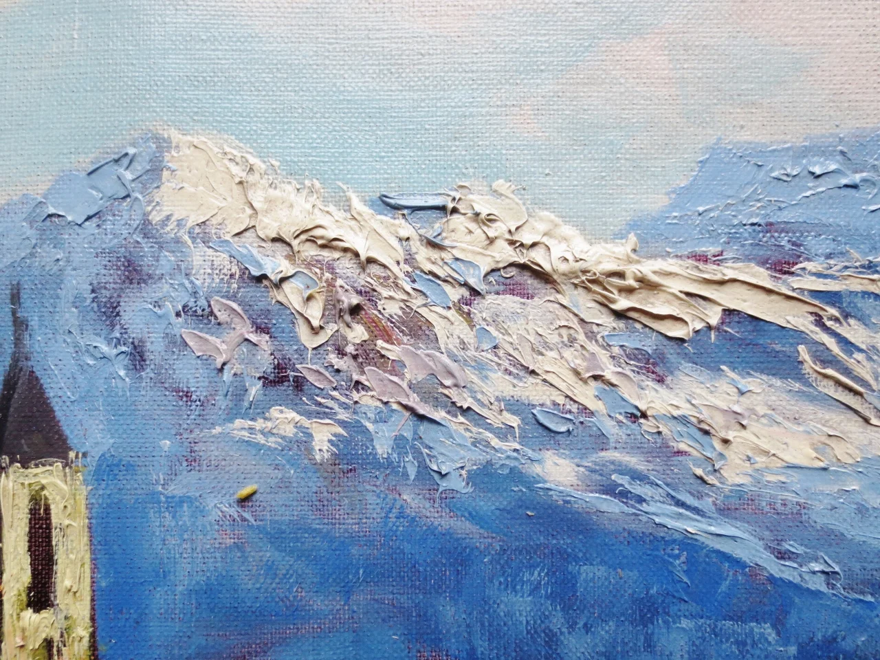 Paysage des Alpes, signé De Biasy.