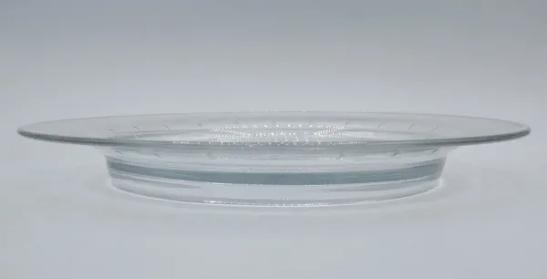 Assiettes, cristal gravés, XIXe siècle.