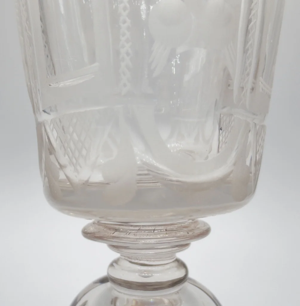 Verre à jambe XVIIIe siècle.