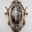 Broche Napoléon III en or, argent et émail.