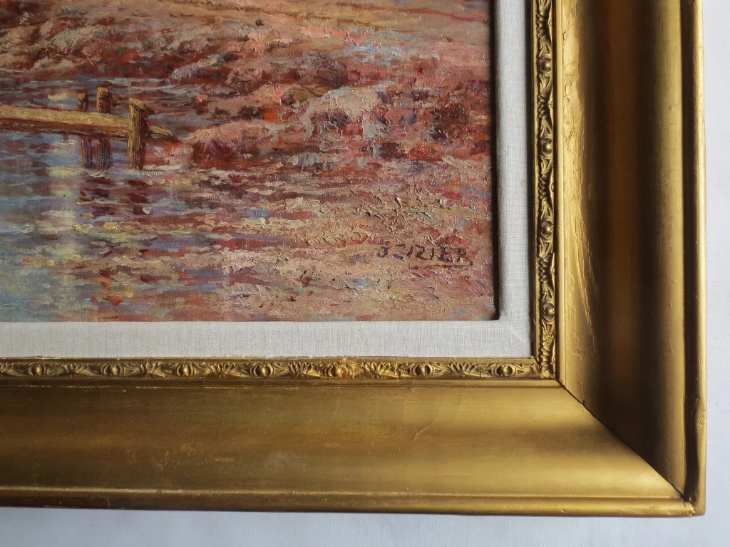 ÓLEO SOBRE LIENZO firmado J. IZIER