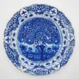 Plat en faïence de Delft, XVIIIe siècle.