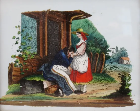 Fixés sous verre, 1820-1830.