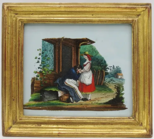 Fixés sous verre, 1820-1830.