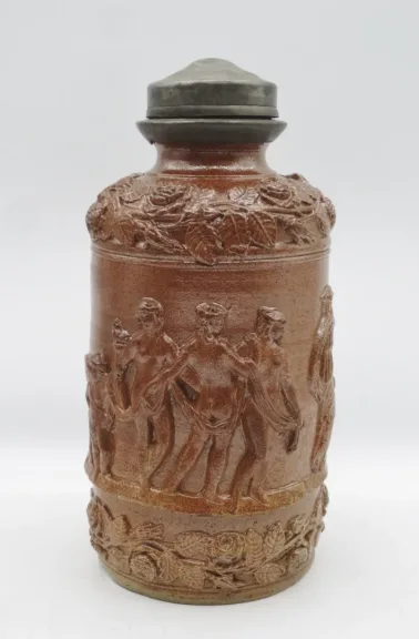 Pot ou bouteille en grès du Beauvaisis.
