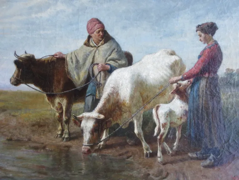 19th CENTURY OIL ON CANVAS