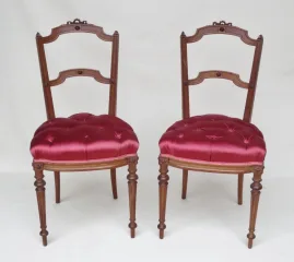 PAIR OF LOUIS XVI STYLE ARMCHAIRS