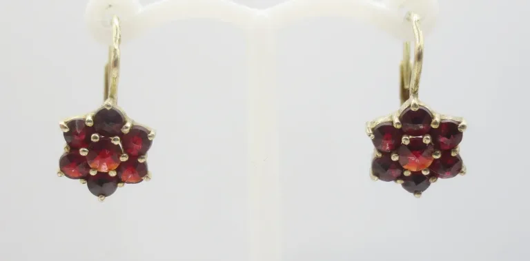 VERMEIL AND GARNET EARRINGS
