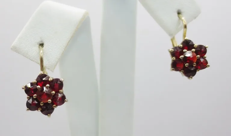 VERMEIL AND GARNET EARRINGS