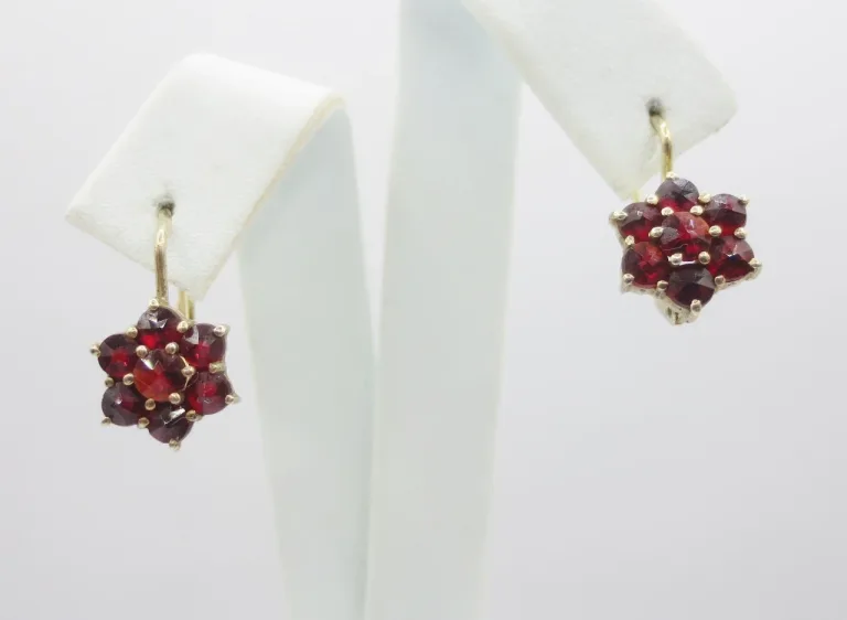 VERMEIL AND GARNET EARRINGS