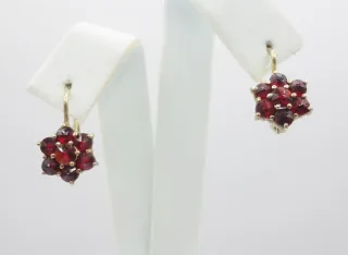 VERMEIL AND GARNET EARRINGS