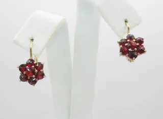 VERMEIL AND GARNET EARRINGS