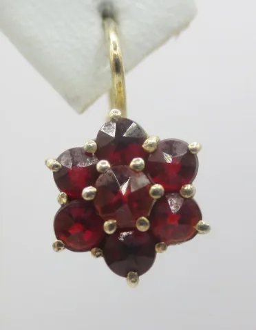 PENDIENTES VERMEIL Y GRANATE