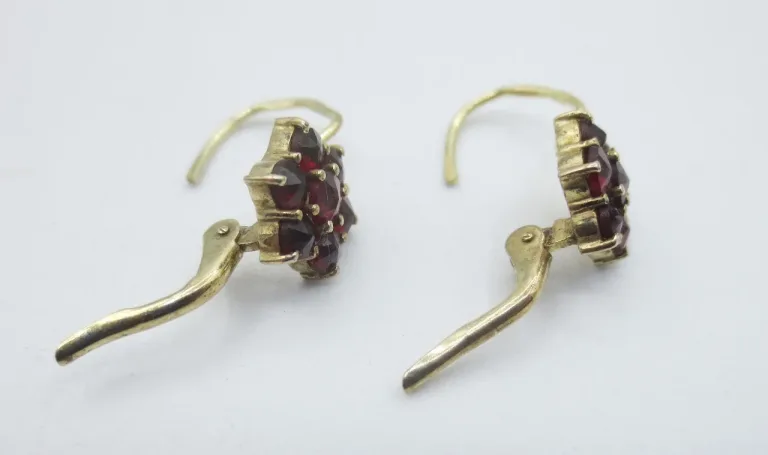 VERMEIL AND GARNET EARRINGS
