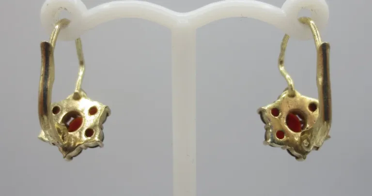 VERMEIL AND GARNET EARRINGS