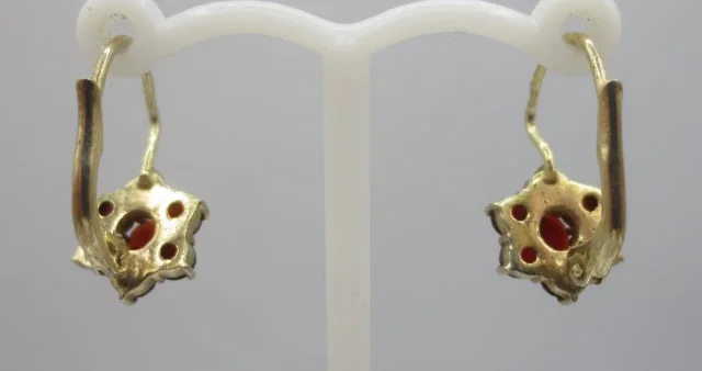 PENDIENTES VERMEIL Y GRANATE