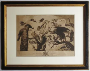 Gravure XVIIIe siècle, « A Concert of Birds ».
