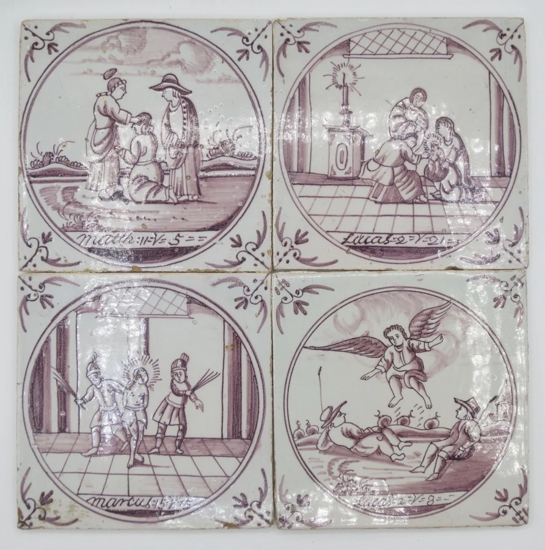 18th CENTURY DELFT FAIENCE TILES