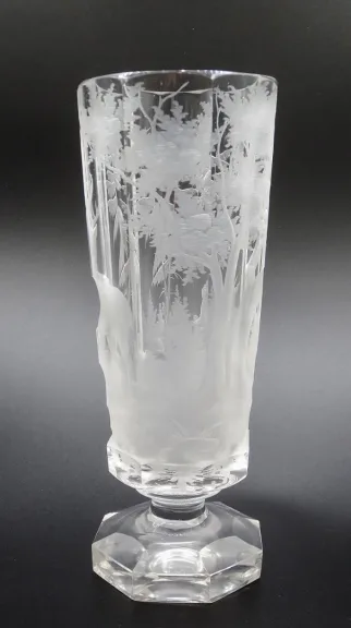 Verre en cristal de Bohème. XIXe siècle.