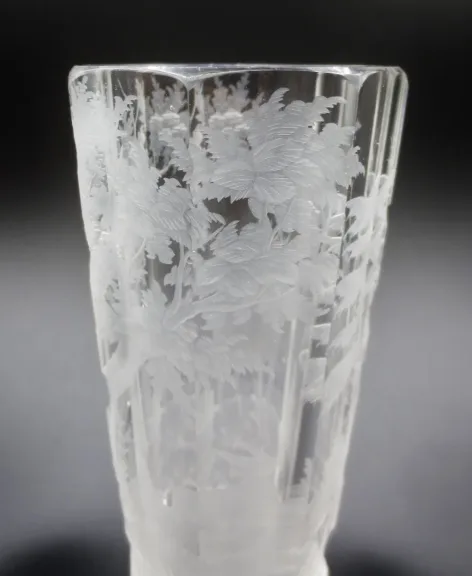 Verre en cristal de Bohème. XIXe siècle.