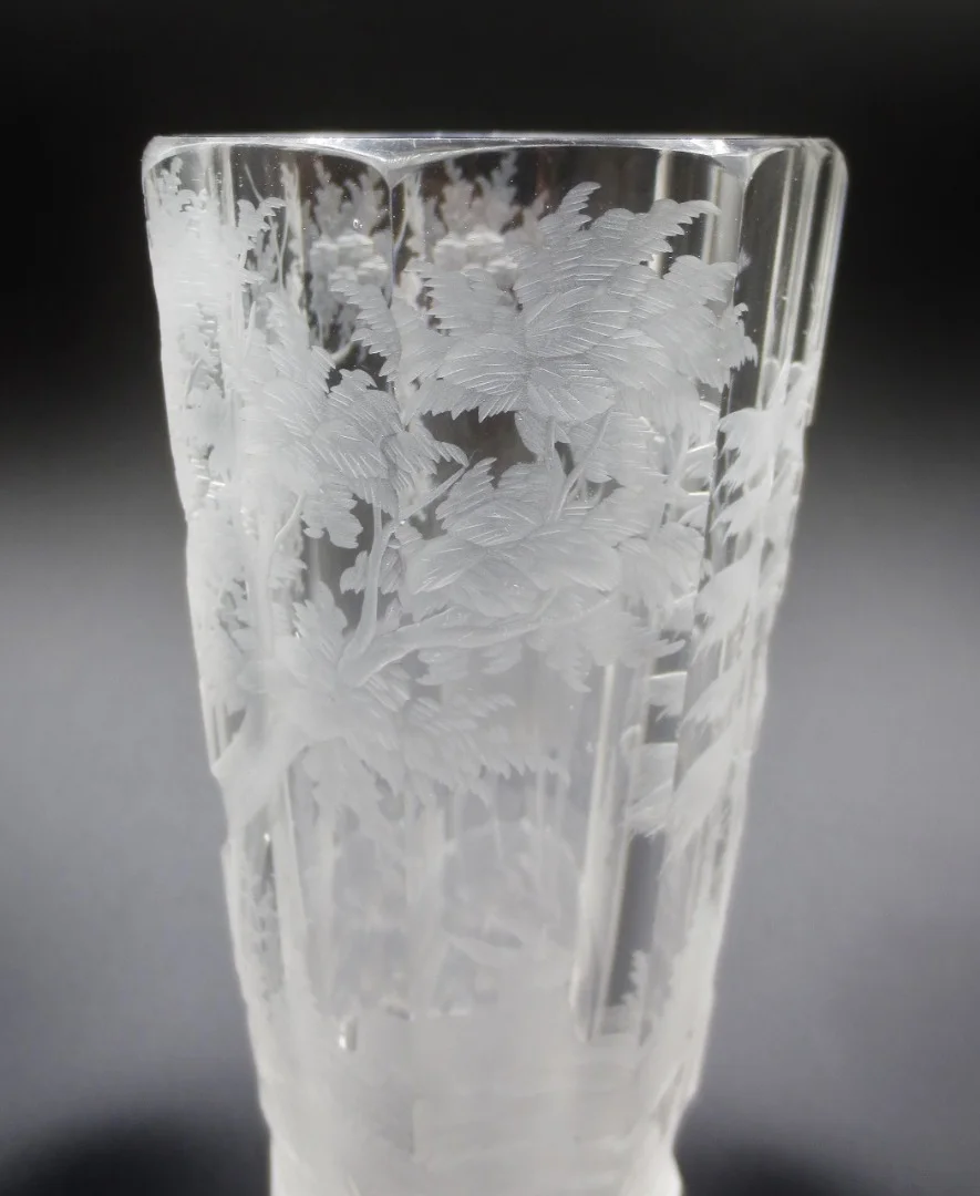Verre en cristal de Bohème. XIXe siècle.