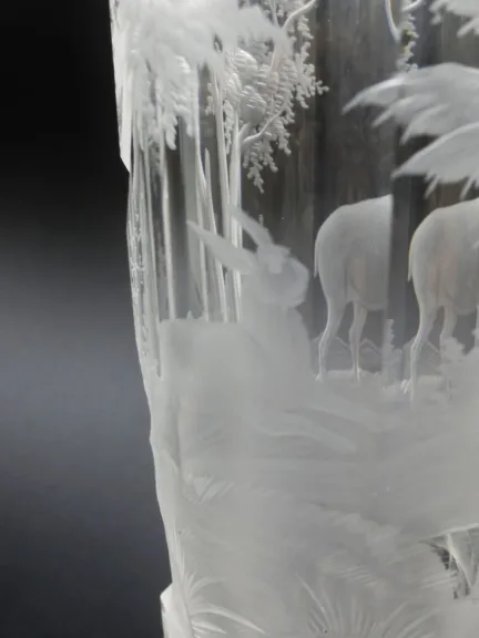 Verre en cristal de Bohème. XIXe siècle.