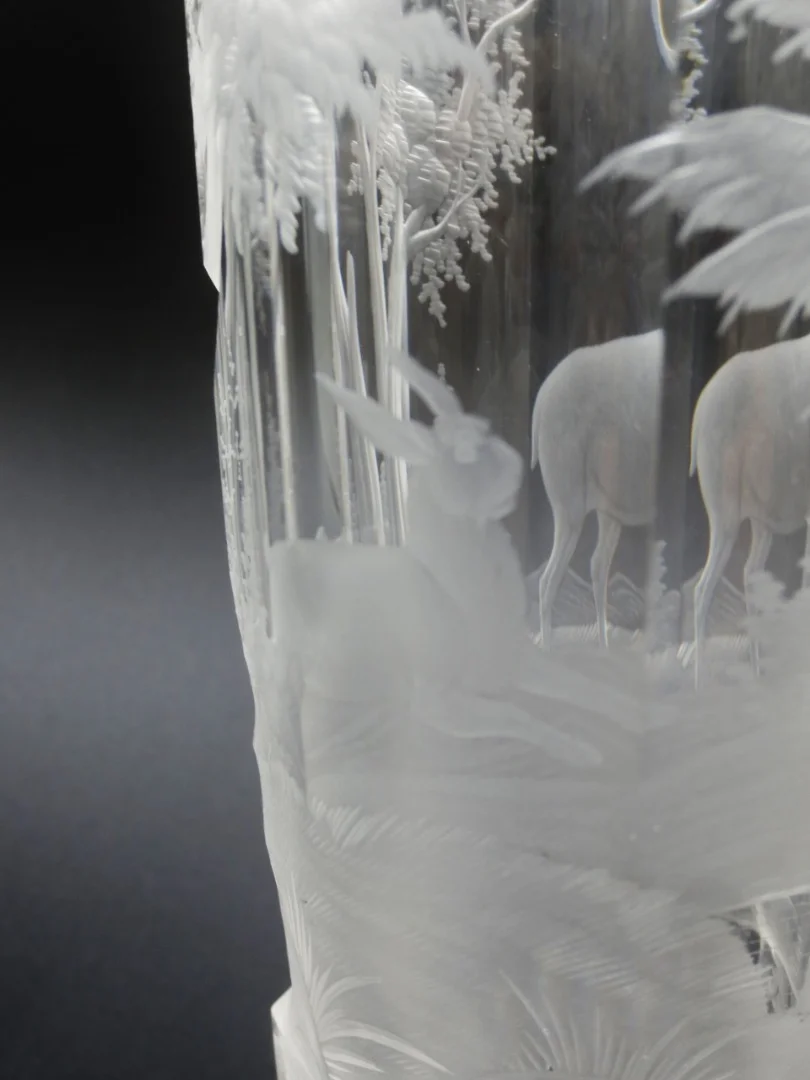 Verre en cristal de Bohème. XIXe siècle.