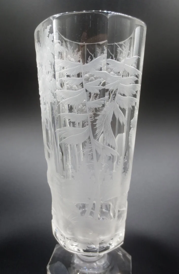 Verre en cristal de Bohème. XIXe siècle.