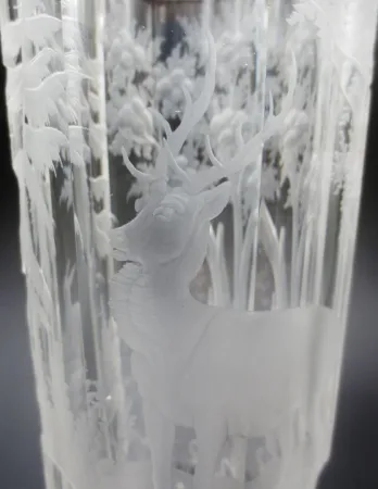 Verre en cristal de Bohème. XIXe siècle.