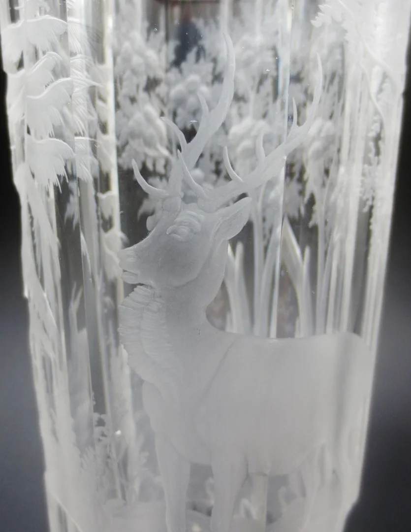 Verre en cristal de Bohème. XIXe siècle.