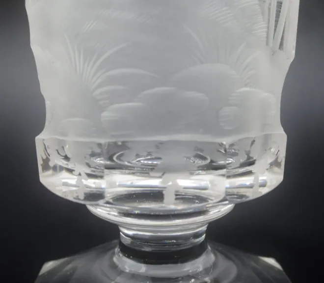 Verre en cristal de Bohème. XIXe siècle.