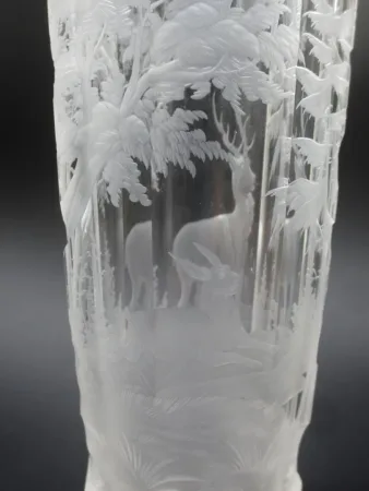 Verre en cristal de Bohème. XIXe siècle.