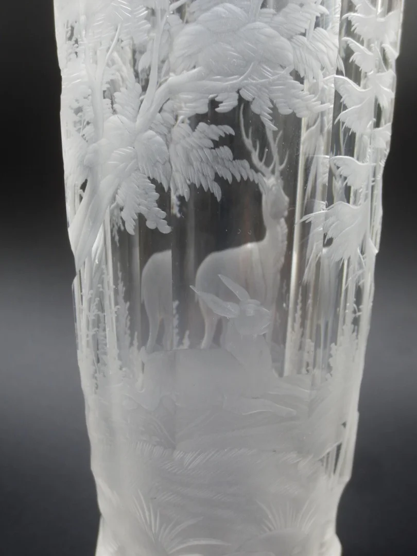 Verre en cristal de Bohème. XIXe siècle.