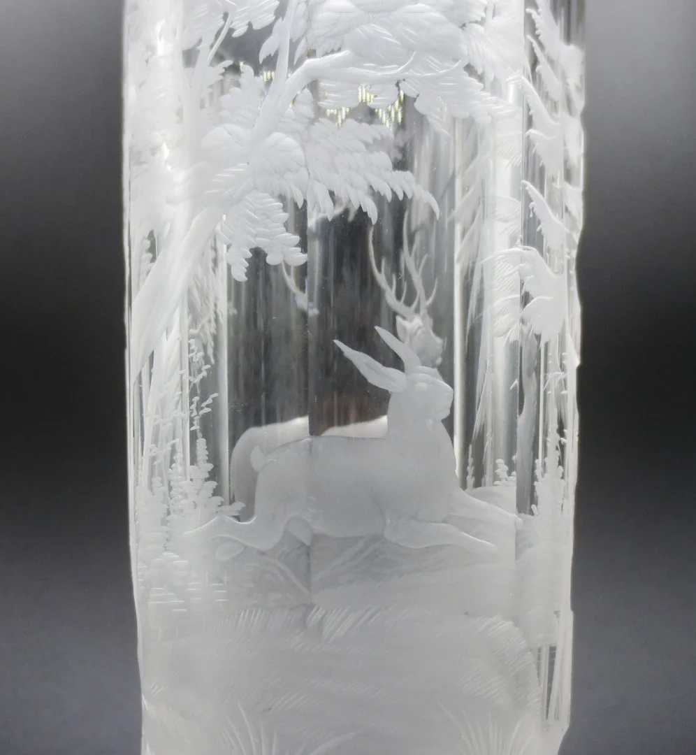 Verre en cristal de Bohème. XIXe siècle.