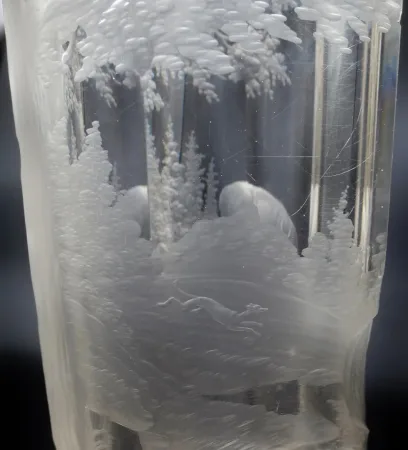 Gobelet en cristal de Bohème, XIXe siècle.