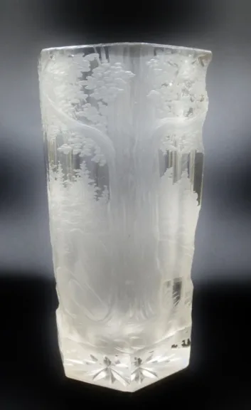 Gobelet en cristal de Bohème, XIXe siècle.