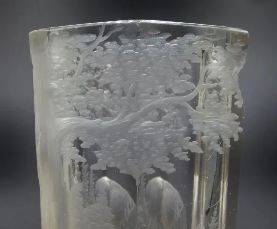 Gobelet en cristal de Bohème, XIXe siècle.