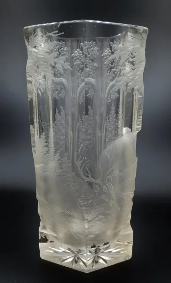Gobelet en cristal de Bohème, XIXe siècle.