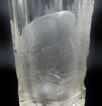Gobelet en cristal de Bohème, XIXe siècle.