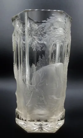Gobelet en cristal de Bohème, XIXe siècle.