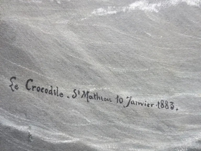 La canonnière « Le Crocodile », fin du XIXe siècle.