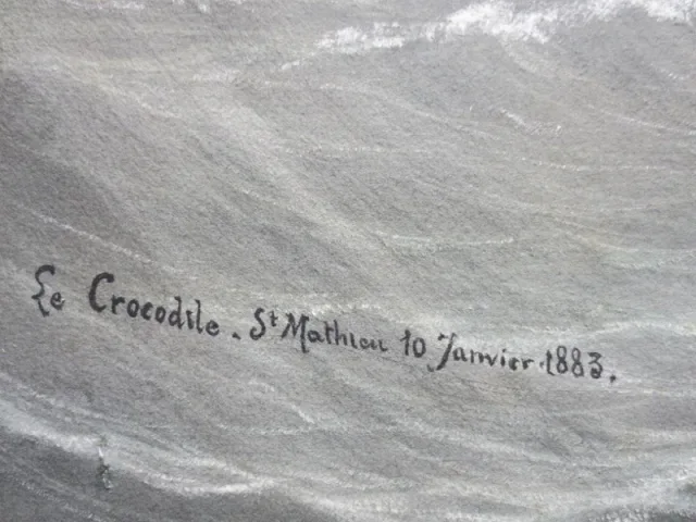 La canonnière « Le Crocodile », fin du XIXe siècle.