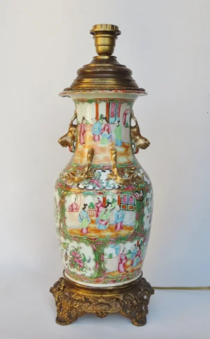 Lampe chine fin du XIXe siècle.