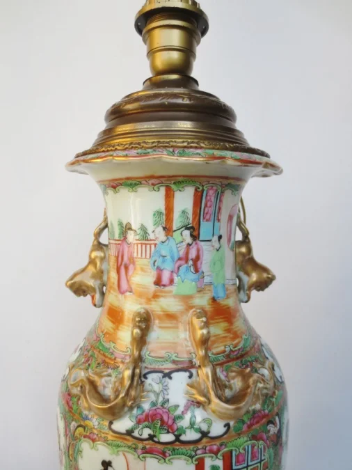 Lampe chine fin du XIXe siècle.