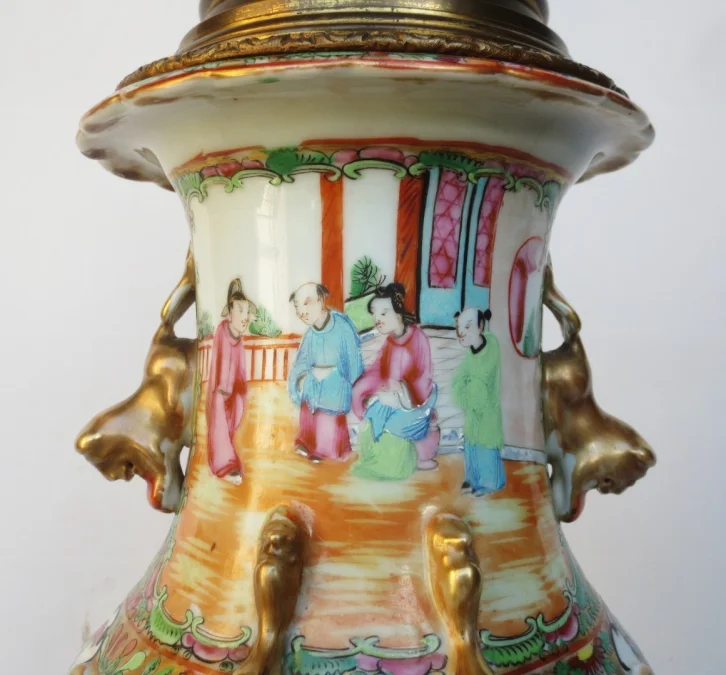 Lampe chine fin du XIXe siècle.