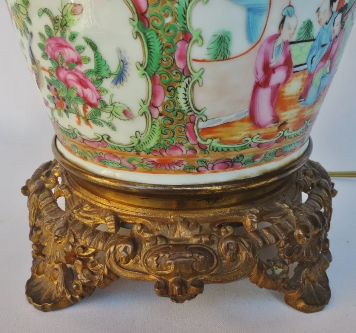 Lampe chine fin du XIXe siècle.