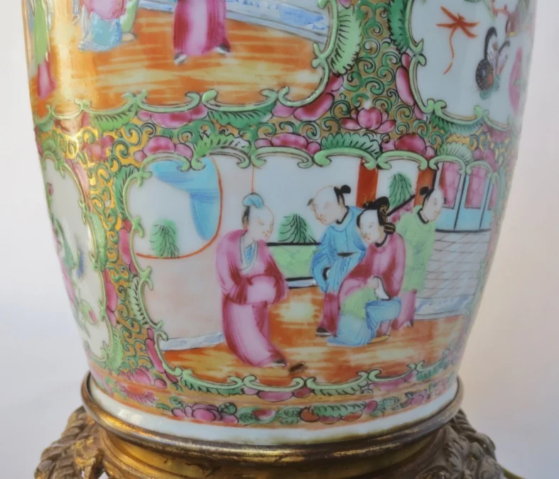 Lampe chine fin du XIXe siècle.